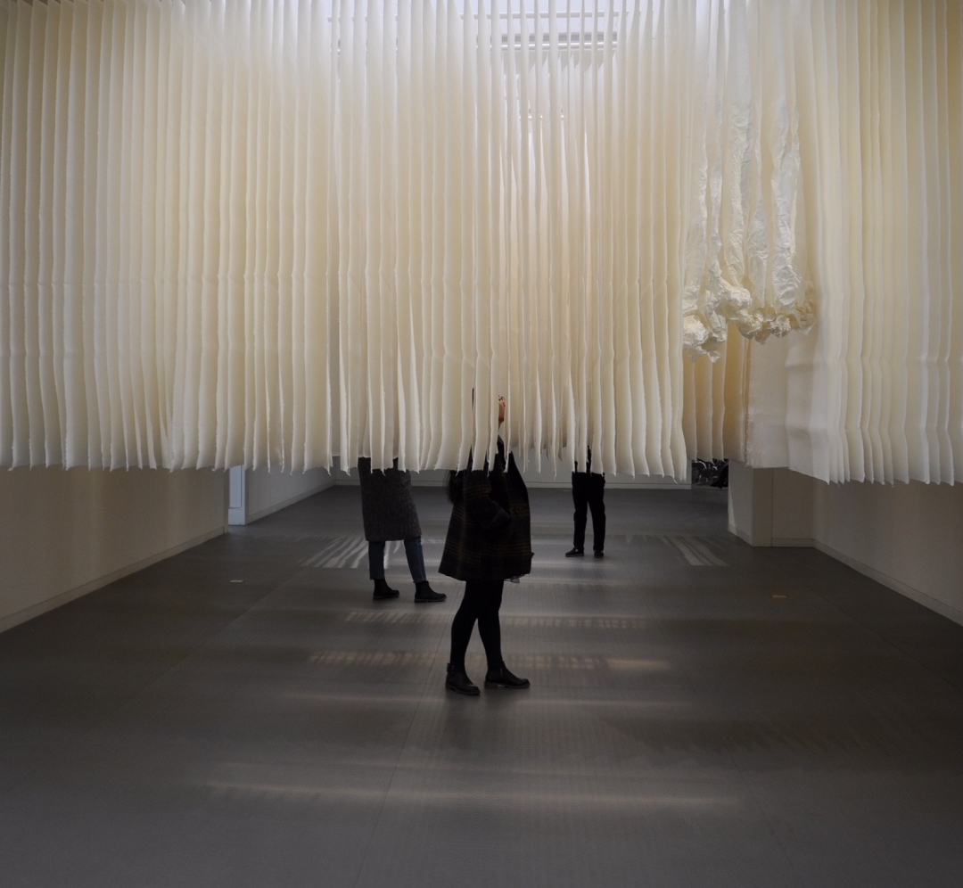 Lin Yan, <i>Phecda</i>, 2017, Site-specific installation, Xuan paper, dimensions variable, ©Lin Yan, courtesy Wanying Art Museum, Shijiazhuang.