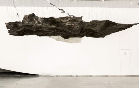 Lin Yan, <i>Dubhe (Tianshu 天枢)</i>, 2017, site-specific installation, Xuan paper, ink, and LED lights, dimensions variable., ©Lin Yan, courtesy Museum of Contemporary Art Yinchuan.