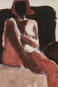 Richard Diebenkorn, <i>Untitled</i>, 1968, ballpoint pen, watercolor and gouache on paper, 17 x 14 in. (43.18 x 35.56 cm)