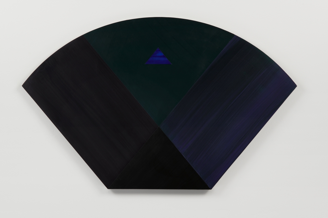 Anton Ginzburg, <i>VIEW_3A_04</i>, 2018, Pigment and acrylic on wood, 22.5 x 36 in.
