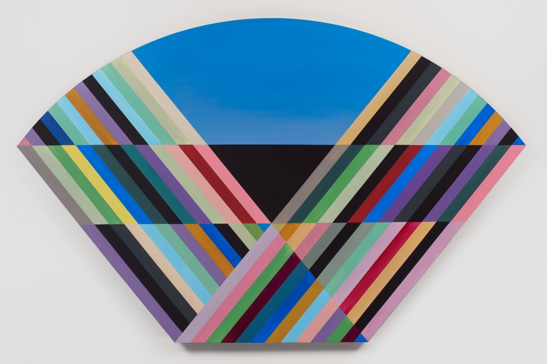 Anton Ginzburg, <i>VIEW_5A_04</i>, 2018, Pigment and acrylic on wood, 37.5 x 60 in.